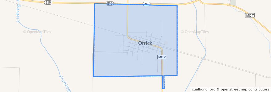 Mapa de ubicacion de Orrick.