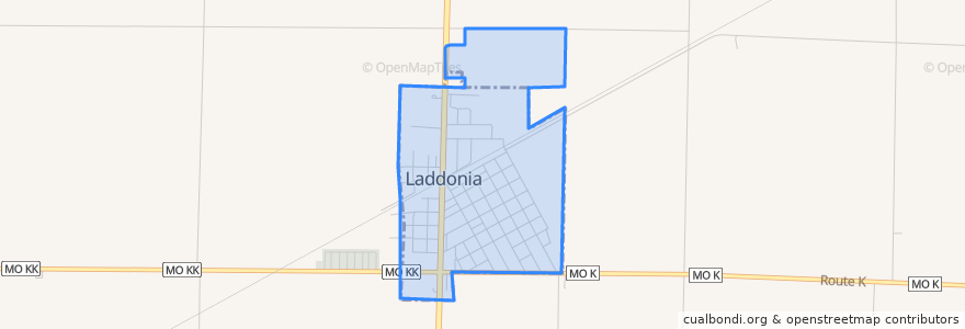 Mapa de ubicacion de Laddonia.