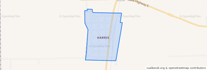 Mapa de ubicacion de Harris.