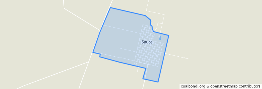 Mapa de ubicacion de Sauce.