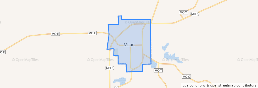 Mapa de ubicacion de Milan.