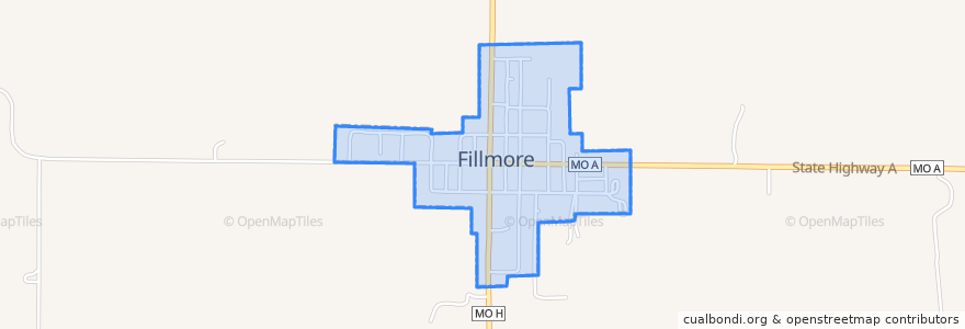 Mapa de ubicacion de Fillmore.