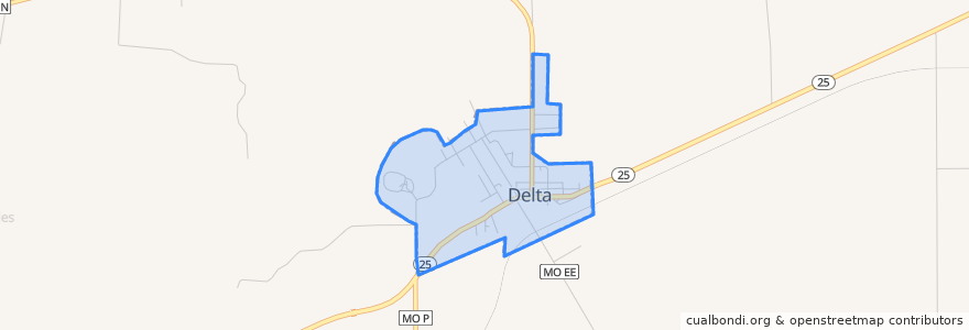 Mapa de ubicacion de Delta.