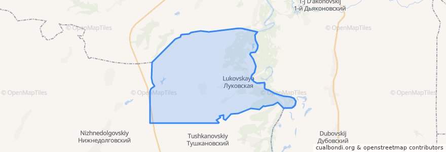 Mapa de ubicacion de Луковское сельское поселение.