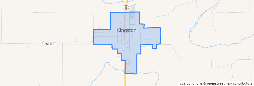 Mapa de ubicacion de Kingston.