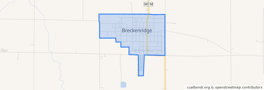 Mapa de ubicacion de Breckenridge.