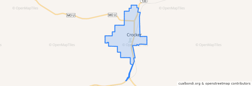 Mapa de ubicacion de Crocker.