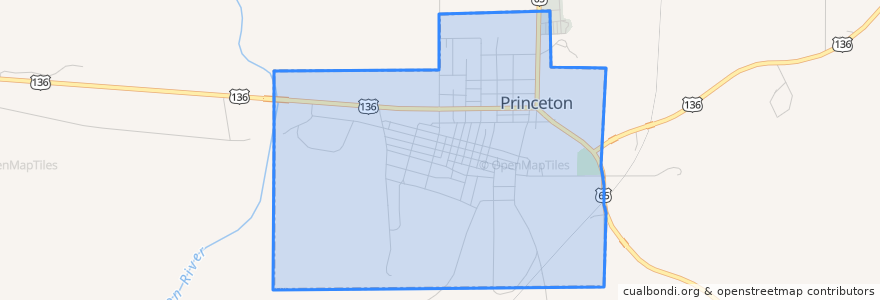 Mapa de ubicacion de Princeton.