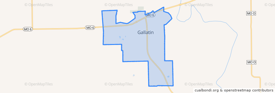 Mapa de ubicacion de Gallatin.