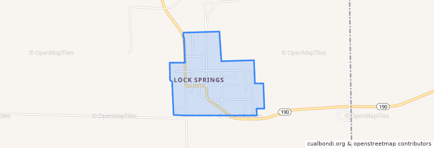 Mapa de ubicacion de Lock Springs.