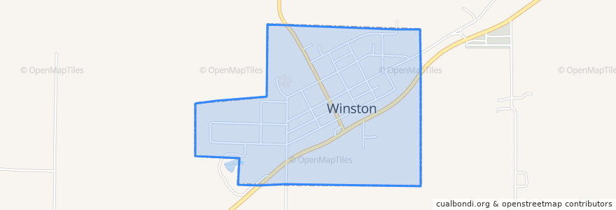 Mapa de ubicacion de Winston.