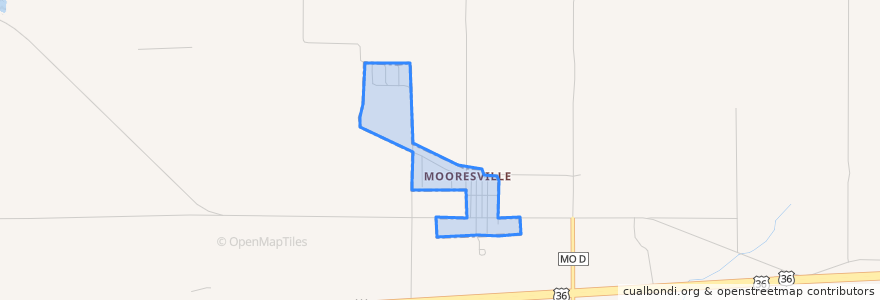 Mapa de ubicacion de Mooresville.