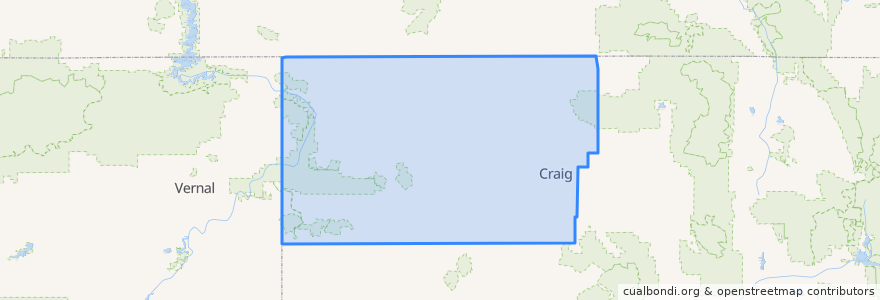 Mapa de ubicacion de Moffat County.