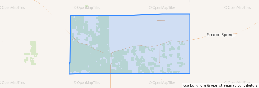 Mapa de ubicacion de Cheyenne County.