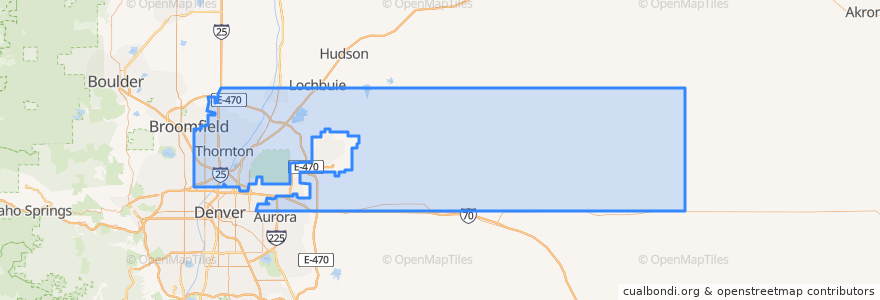 Mapa de ubicacion de Adams County.