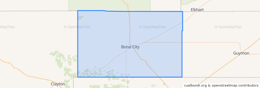 Mapa de ubicacion de Cimarron County.