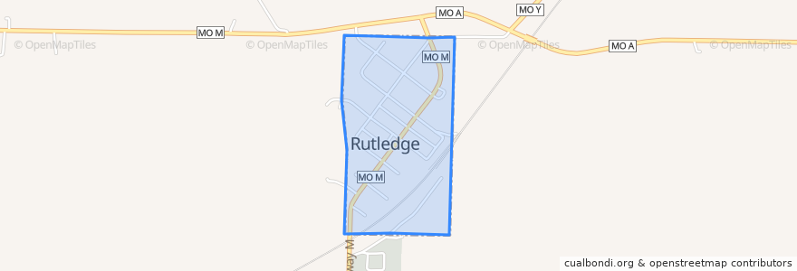 Mapa de ubicacion de Rutledge.