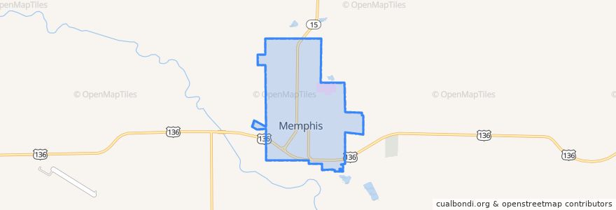 Mapa de ubicacion de Memphis.