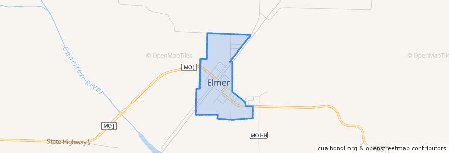 Mapa de ubicacion de Elmer.