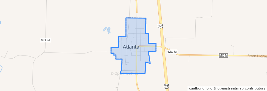 Mapa de ubicacion de Atlanta.