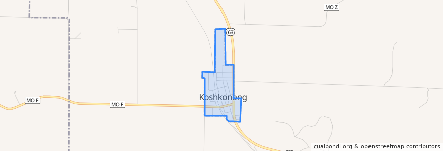 Mapa de ubicacion de Koshkonong.