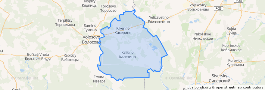 Mapa de ubicacion de Калитинское сельское поселение.