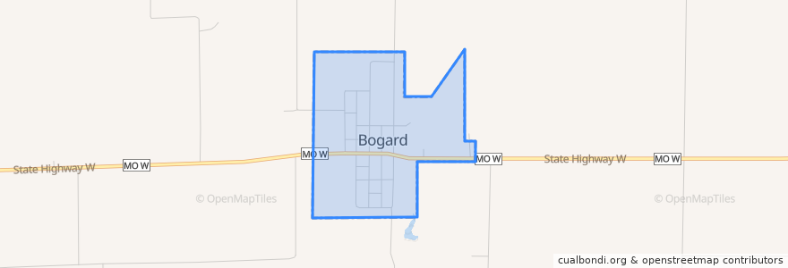 Mapa de ubicacion de Bogard.