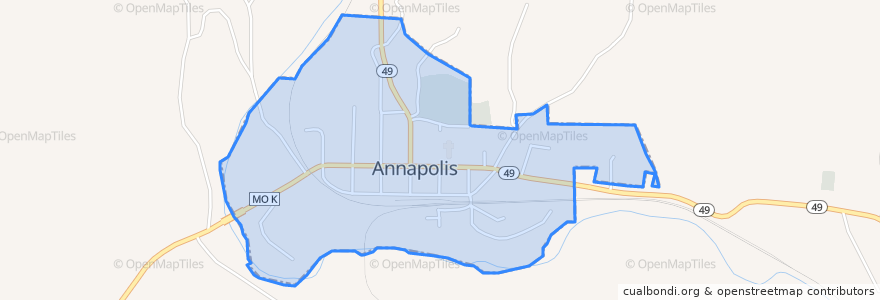 Mapa de ubicacion de Annapolis.