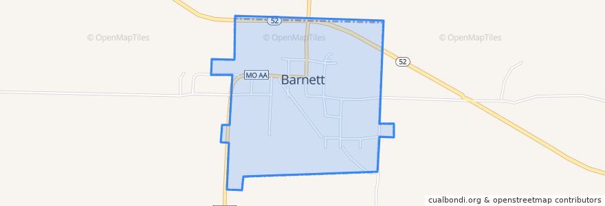 Mapa de ubicacion de Barnett.