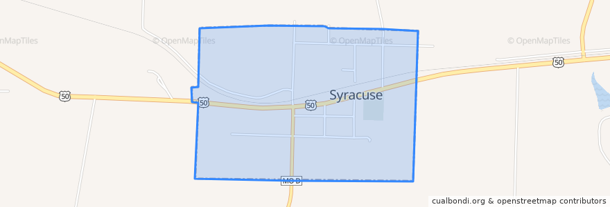 Mapa de ubicacion de Syracuse.