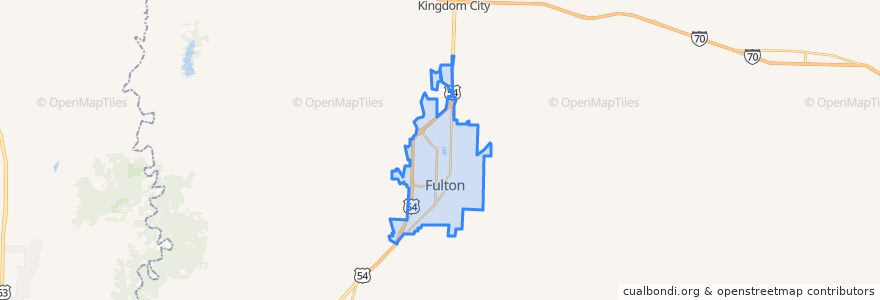 Mapa de ubicacion de Fulton.