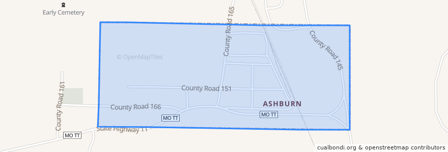 Mapa de ubicacion de Ashburn.