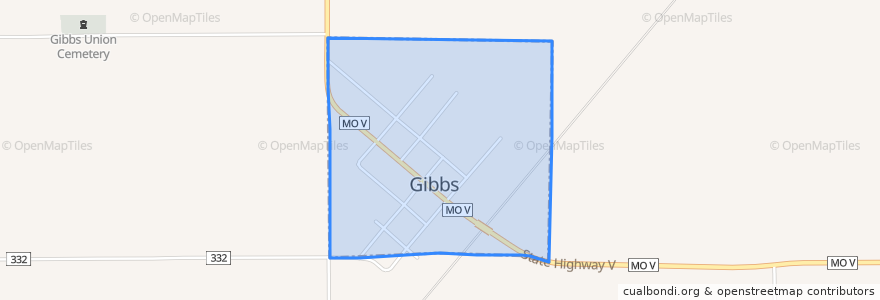 Mapa de ubicacion de Gibbs.