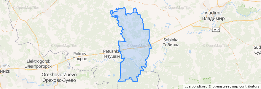 Mapa de ubicacion de Пекшинское сельское поселение.