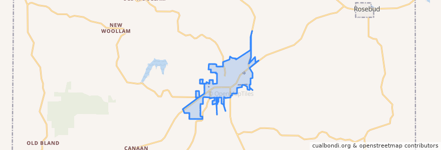 Mapa de ubicacion de Owensville.