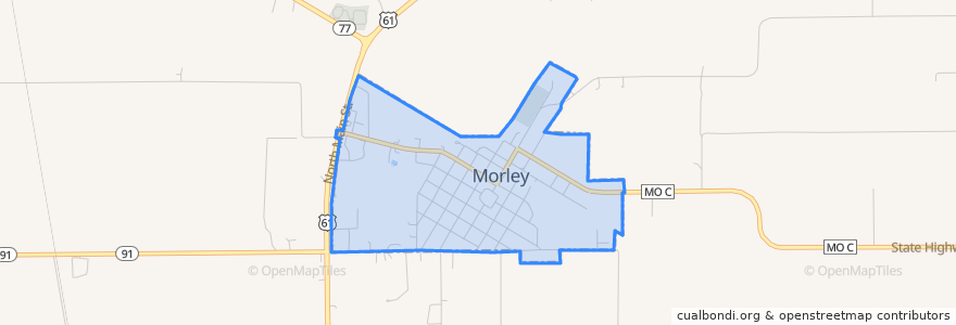 Mapa de ubicacion de Morley.