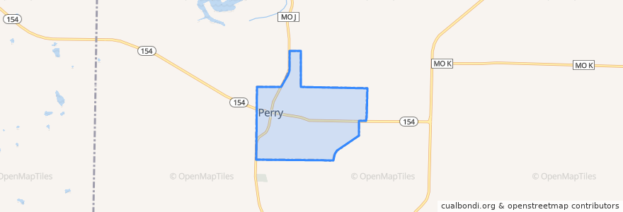 Mapa de ubicacion de Perry.