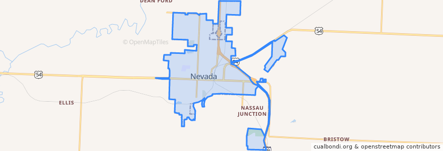 Mapa de ubicacion de Nevada.