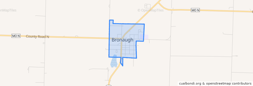 Mapa de ubicacion de Bronaugh.