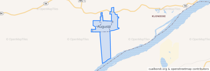 Mapa de ubicacion de Augusta.