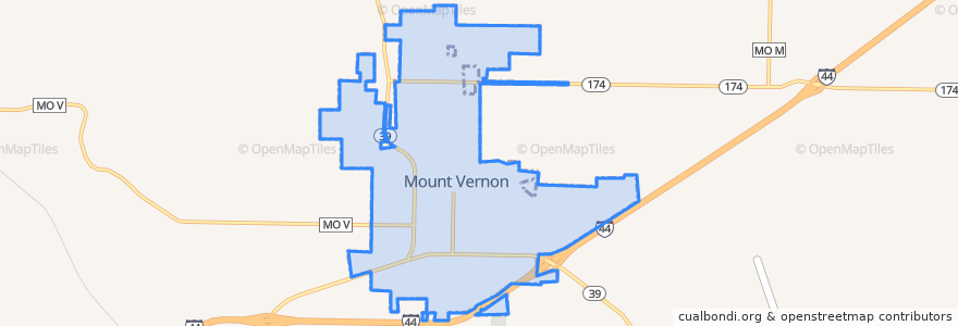 Mapa de ubicacion de Mount Vernon.