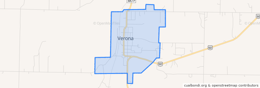 Mapa de ubicacion de Verona.