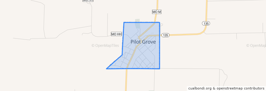 Mapa de ubicacion de Pilot Grove.