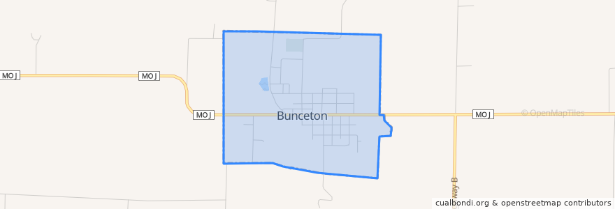 Mapa de ubicacion de Bunceton.