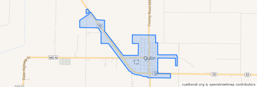 Mapa de ubicacion de Qulin.