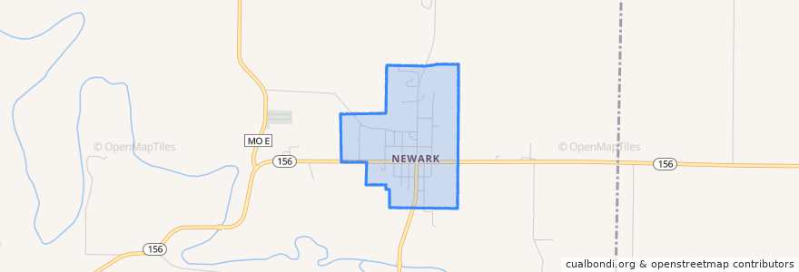 Mapa de ubicacion de Newark.