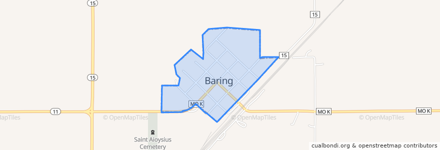 Mapa de ubicacion de Baring.