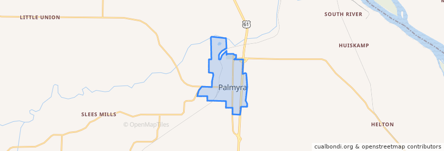 Mapa de ubicacion de Palmyra.