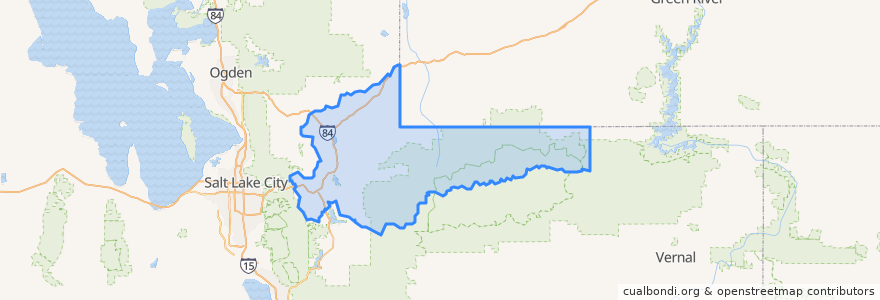 Mapa de ubicacion de Summit County.