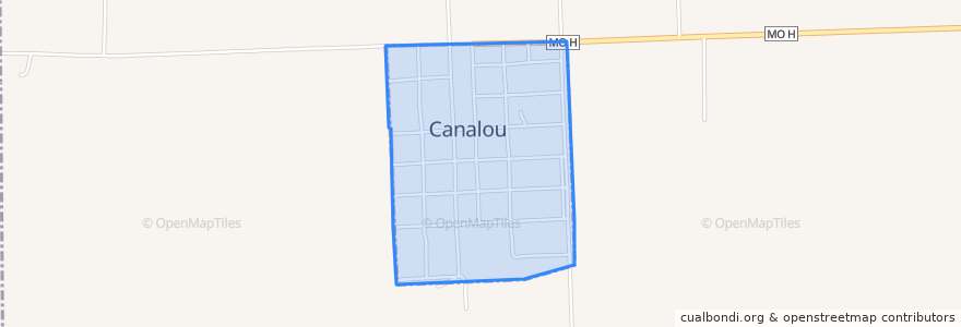 Mapa de ubicacion de Canalou.